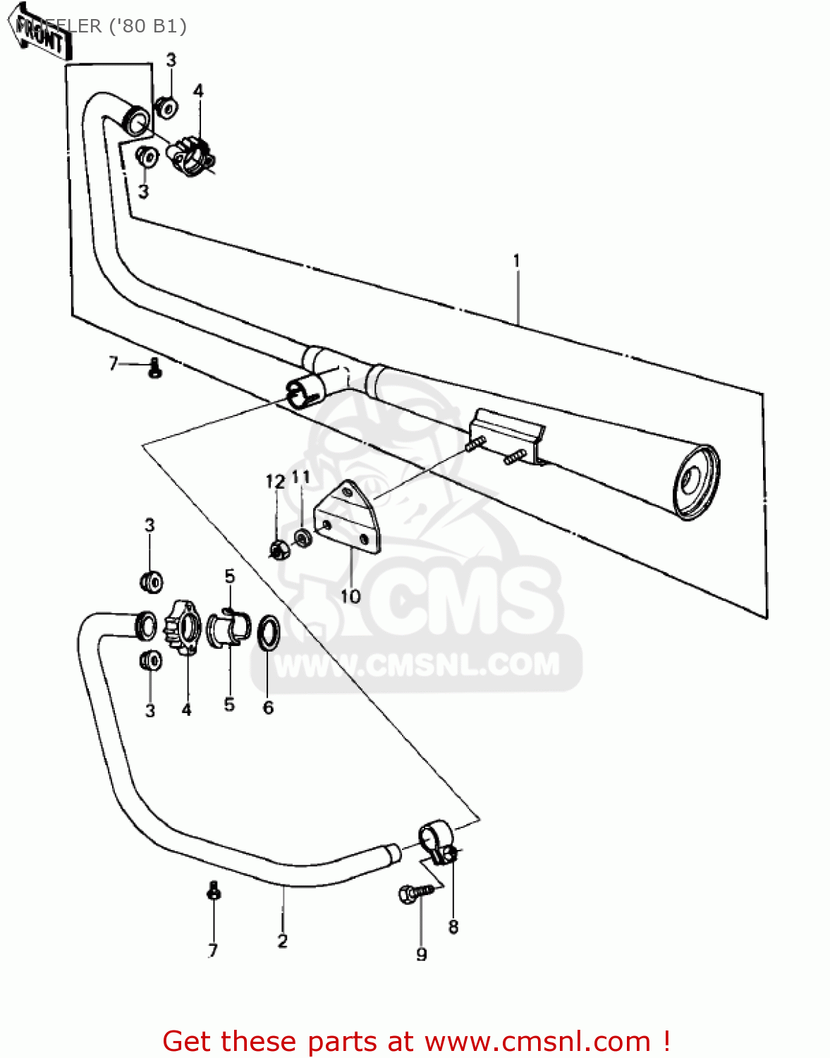 MUFFLER ('80 B1) KZ440B2 1981 USA / MPH