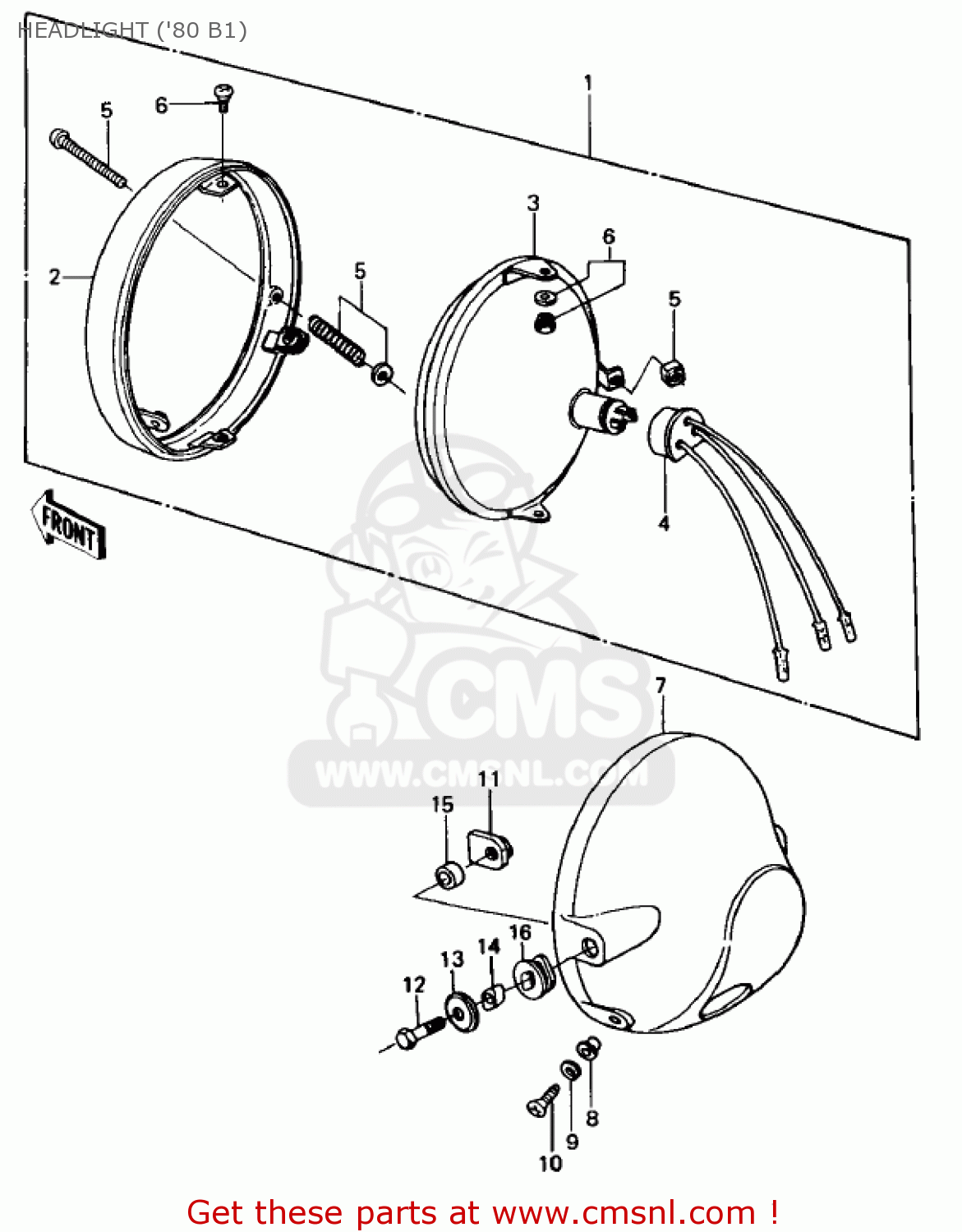 HEADLIGHT ('80 B1) KZ440B2 1981 USA / MPH