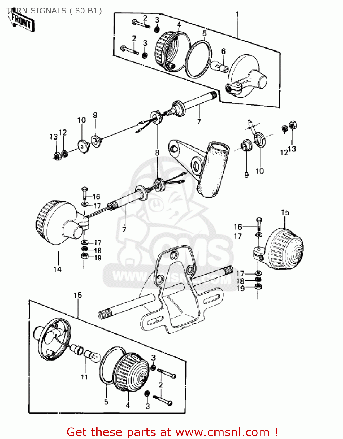 TURN SIGNALS ('80 B1) KZ440B2 1981 USA / MPH