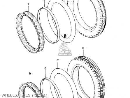 WHEELS/TIRES ('80 B1) - KZ440B2 1981 USA / MPH