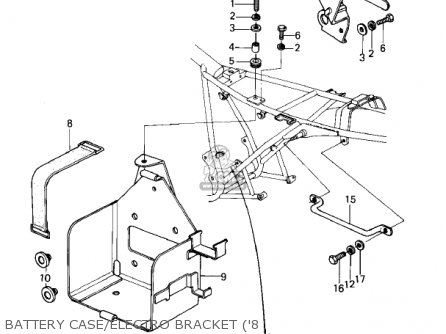 BATTERY CASE/ELECTRO BRACKET ('8 - KZ440B2 1981 USA / MPH
