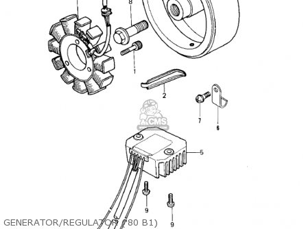 GENERATOR/REGULATOR ('80 B1) - KZ440B2 1981 USA / MPH