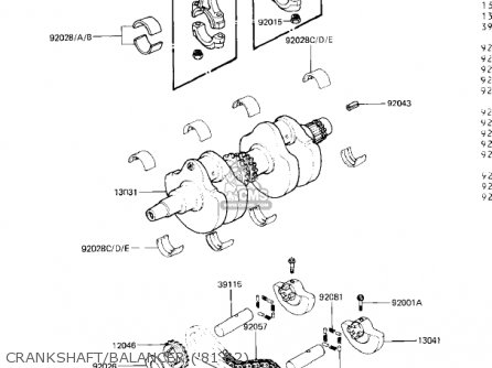 CRANKSHAFT/BALANCER ('81 B2) - KZ440B2 1981 USA / MPH