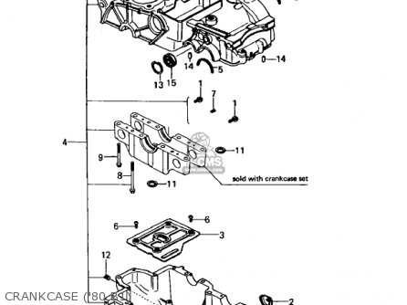 CRANKCASE ('80 B1) - KZ440B2 1981 USA / MPH