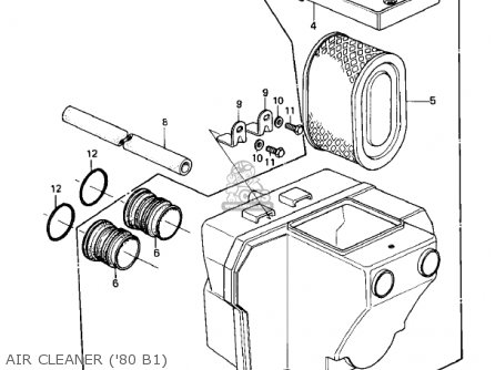 AIR CLEANER ('80 B1) - KZ440B2 1981 USA / MPH