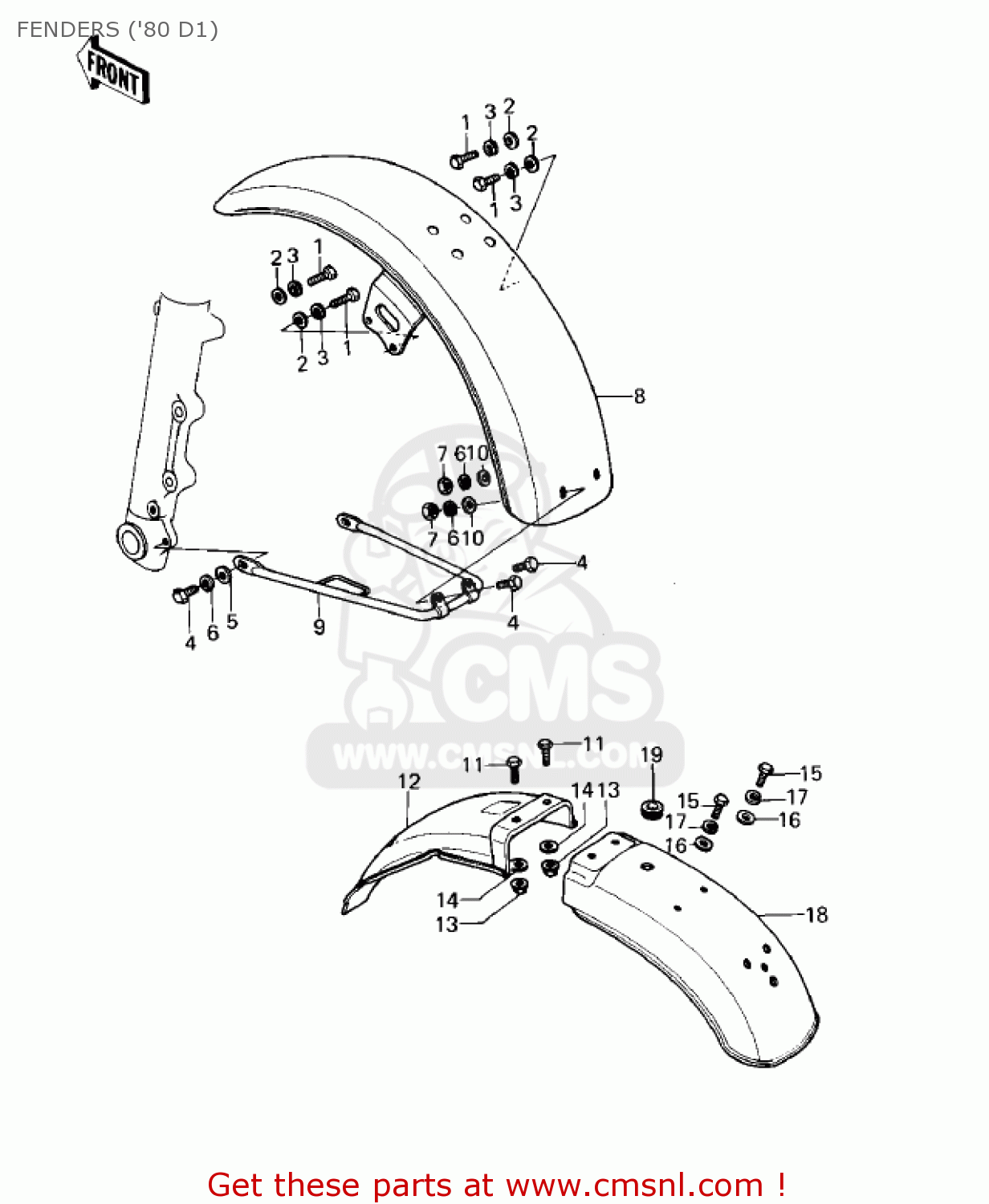 FENDERS ('80 D1) KZ440D1 LTD 1980 USA CANADA / BELT DRIVE