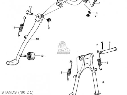 STANDS ('80 D1) - KZ440D1 LTD 1980 USA CANADA / BELT DRIVE
