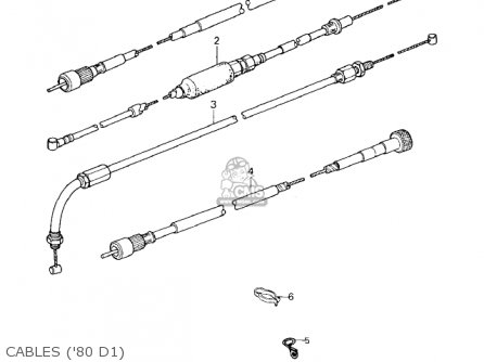 CABLES ('80 D1) - KZ440D1 LTD 1980 USA CANADA / BELT DRIVE