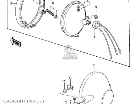 HEADLIGHT ('80 D1) - KZ440D1 LTD 1980 USA CANADA / BELT DRIVE