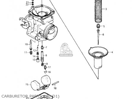 CARBURETOR PARTS ('80 D1) - KZ440D2 LTD 1981 USA CANADA / BELT DRIVE