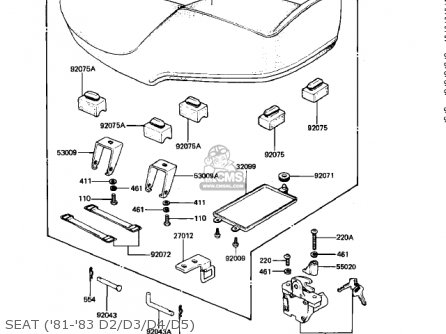 SEAT ('81-'83 D2/D3/D4/D5) - KZ440D2 LTD 1981 USA CANADA / BELT DRIVE