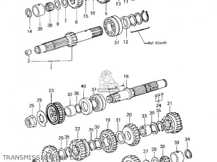 TRANSMISSION ('80 D1) - KZ440D2 LTD 1981 USA CANADA / BELT DRIVE