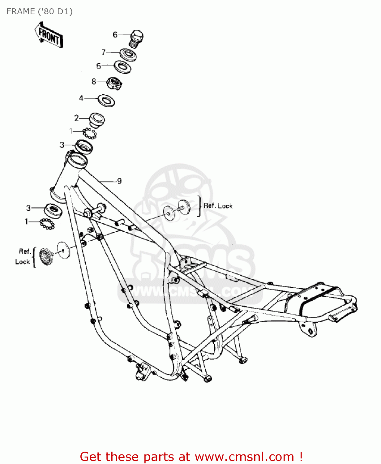 FRAME ('80 D1) KZ440D3 LTD 1981 USA CANADA / BELT DRIVE