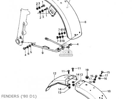 FENDERS ('80 D1) - KZ440D3 LTD 1981 USA CANADA / BELT DRIVE