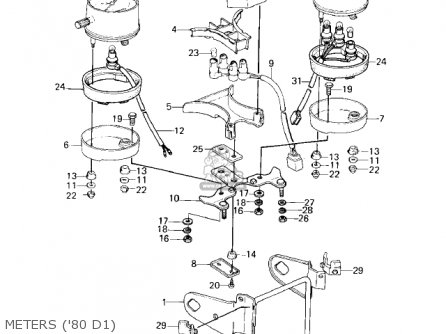 METERS ('80 D1) - KZ440D3 LTD 1981 USA CANADA / BELT DRIVE