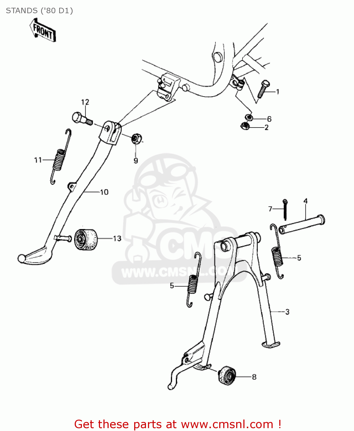 STANDS ('80 D1) KZ440D4 LTD 1982 USA CANADA / BELT DRIVE