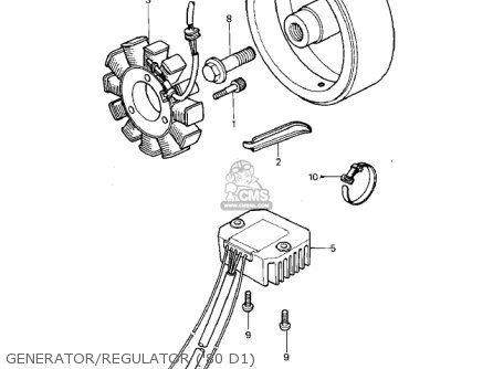 GENERATOR/REGULATOR ('80 D1) - KZ440D4 LTD 1982 USA CANADA / BELT DRIVE