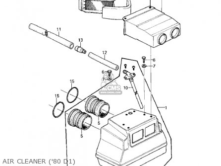 AIR CLEANER ('80 D1) - KZ440D4 LTD 1982 USA CANADA / BELT DRIVE