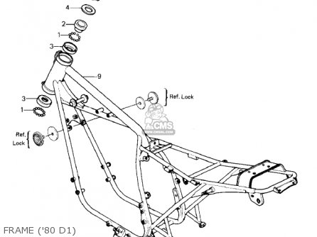 FRAME ('80 D1) - KZ440D4 LTD 1982 USA CANADA / BELT DRIVE