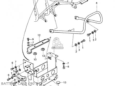 BATTERY CASE ('80 D1) - KZ440D4 LTD 1982 USA CANADA / BELT DRIVE