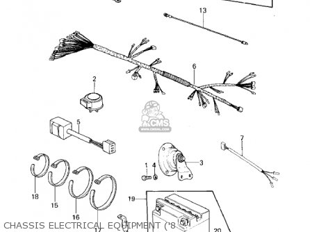 CHASSIS ELECTRICAL EQUIPMENT ('8 - KZ440D4 LTD 1982 USA CANADA / BELT DRIVE
