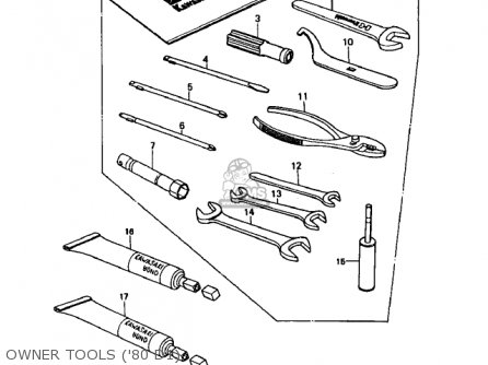 OWNER TOOLS ('80 D1) - KZ440D4 LTD 1982 USA CANADA / BELT DRIVE