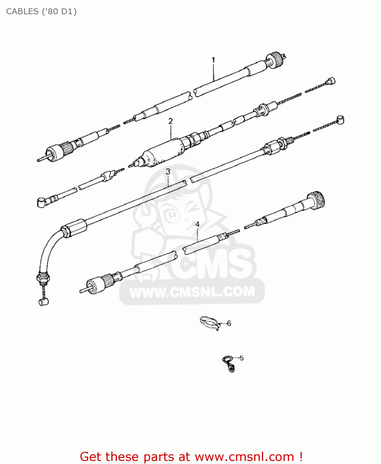 CABLES ('80 D1) KZ440D5 LTD 1983 USA CANADA / BELT DRIVE
