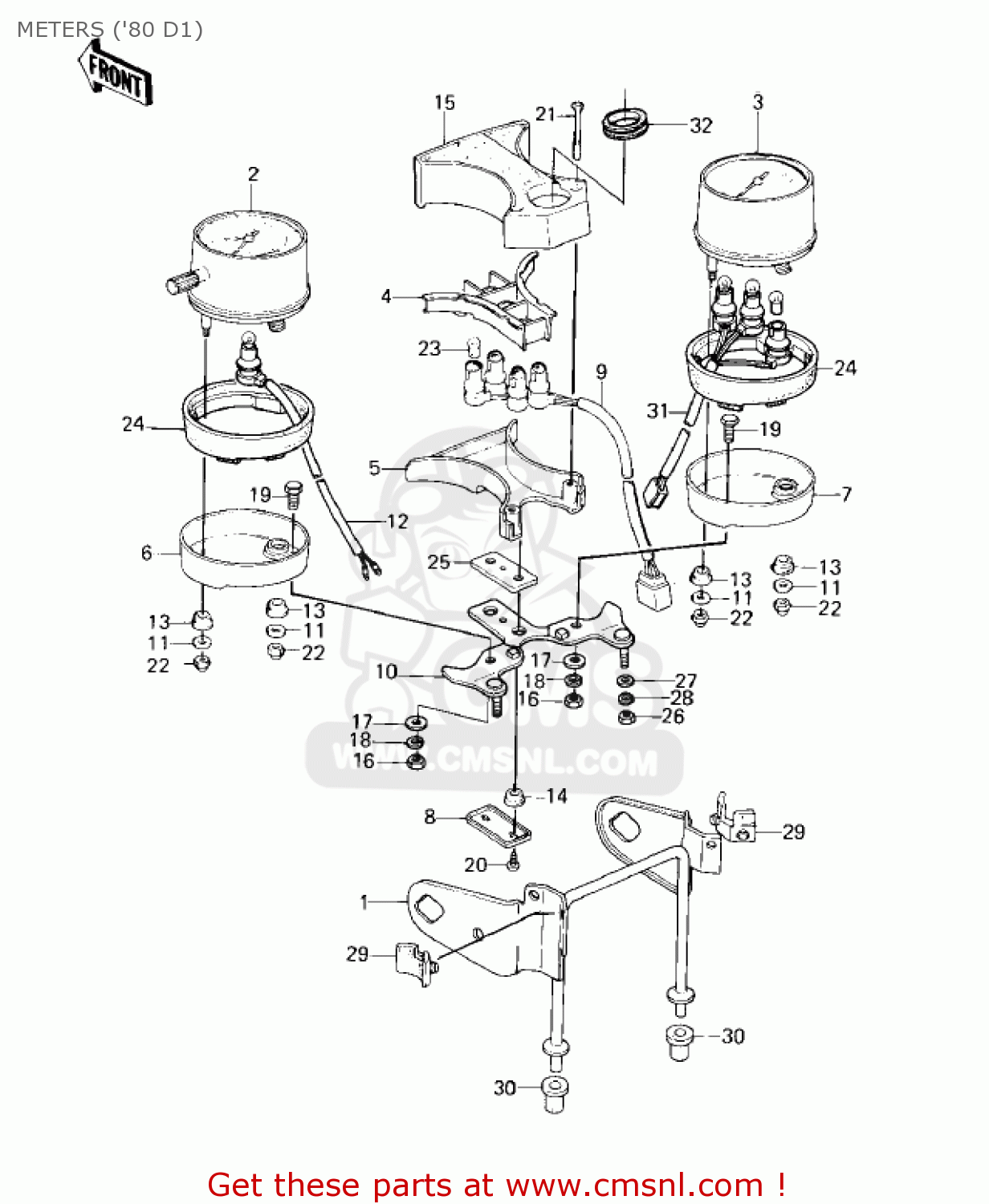 METERS ('80 D1) KZ440D5 LTD 1983 USA CANADA / BELT DRIVE