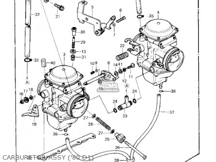 CARBURETOR ASSY ('80 D1) - KZ440D5 LTD 1983 USA CANADA / BELT DRIVE