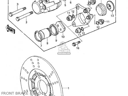 FRONT BRAKE ('80 D1) - KZ440D5 LTD 1983 USA CANADA / BELT DRIVE
