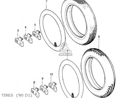 TIRES  ('80 D1) - KZ440D5 LTD 1983 USA CANADA / BELT DRIVE