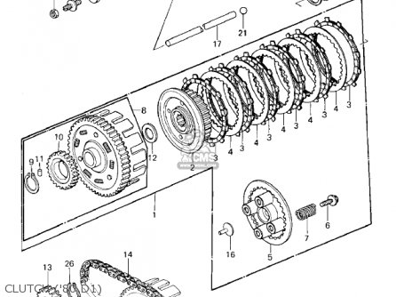 CLUTCH ('80 D1) - KZ440D5 LTD 1983 USA CANADA / BELT DRIVE