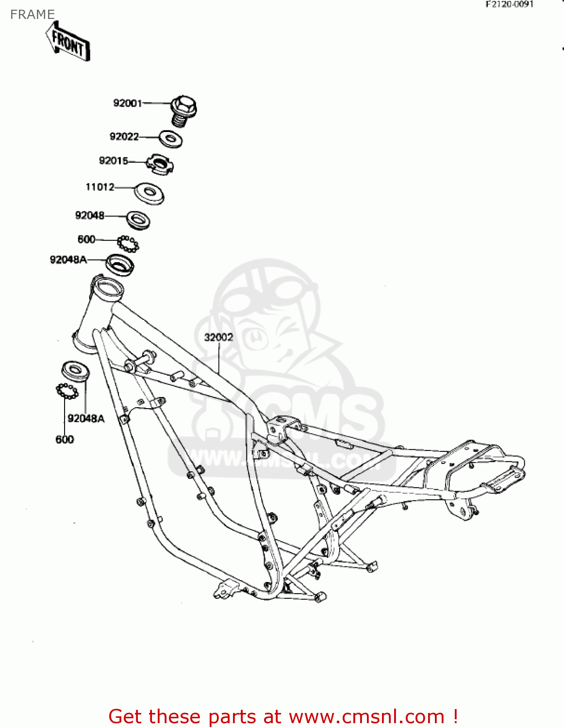 FRAME KZ440G1 1982 USA CANADA