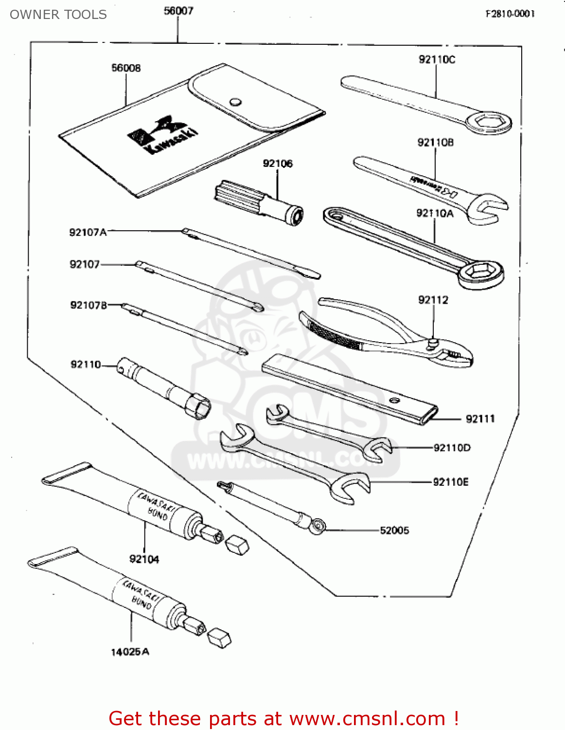 OWNER TOOLS KZ440G1 1982 USA CANADA