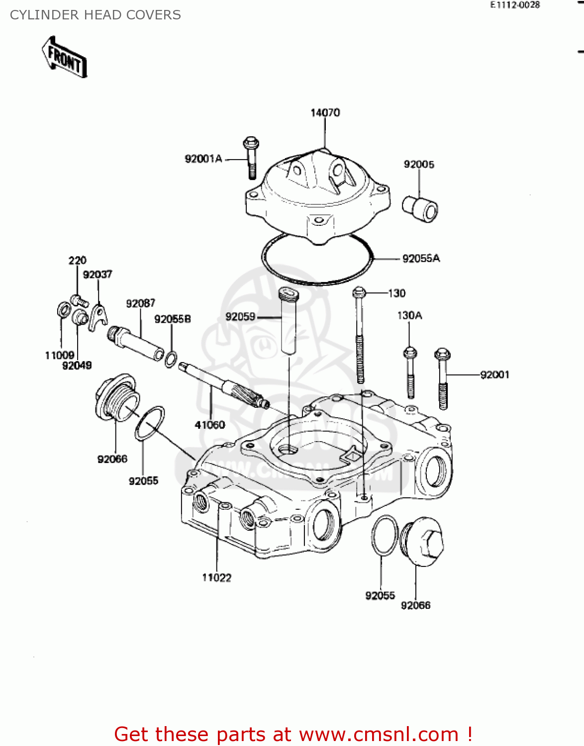CYLINDER HEAD COVERS KZ440G1 1982 USA CANADA