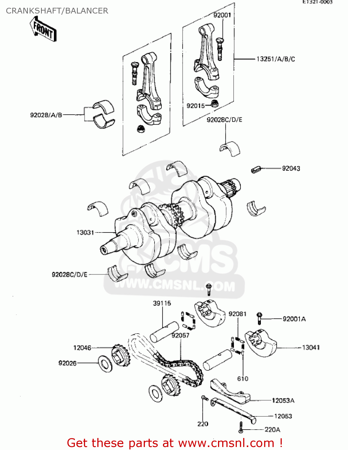 CRANKSHAFT/BALANCER KZ440G1 1982 USA CANADA