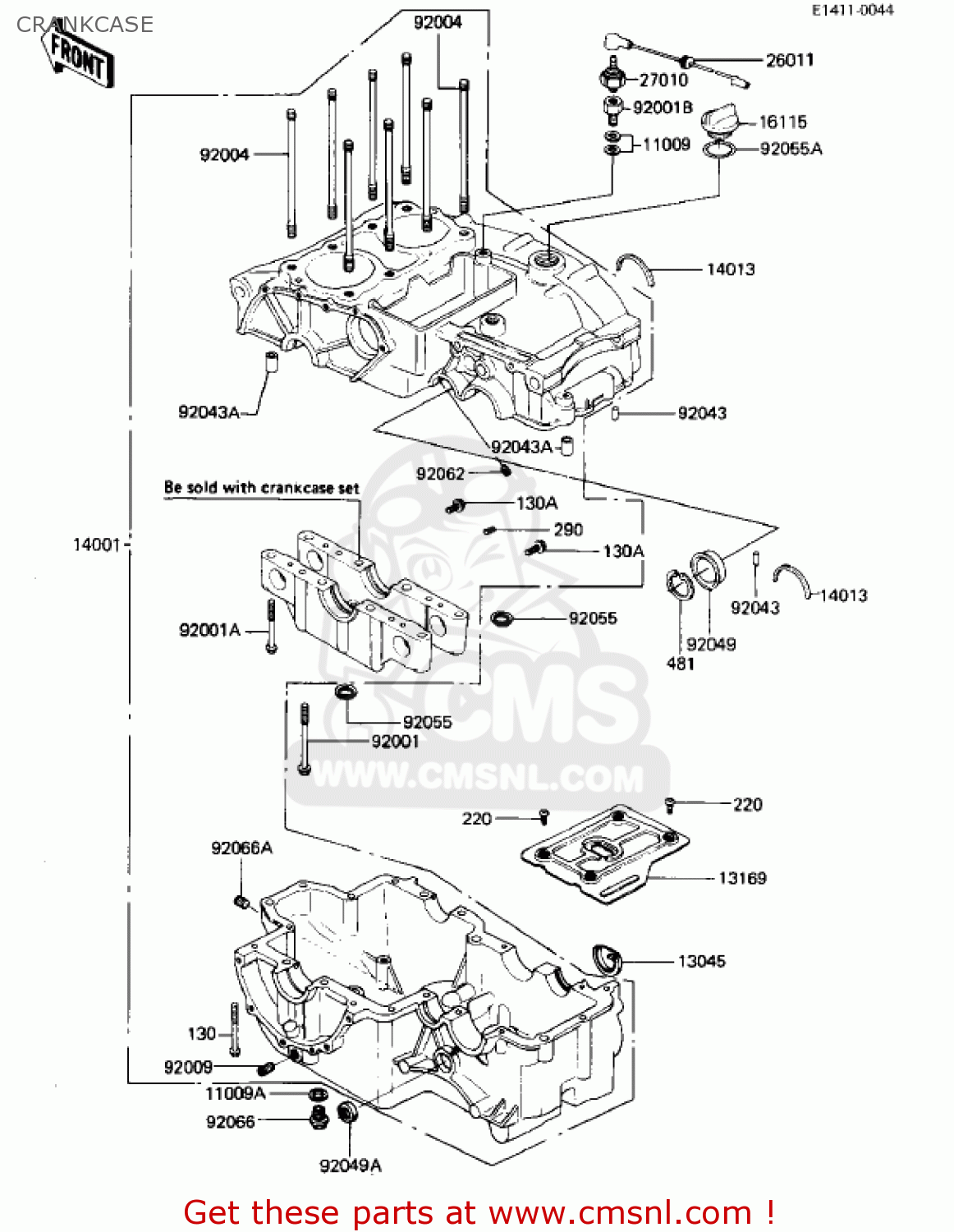 CRANKCASE KZ440G1 1982 USA CANADA