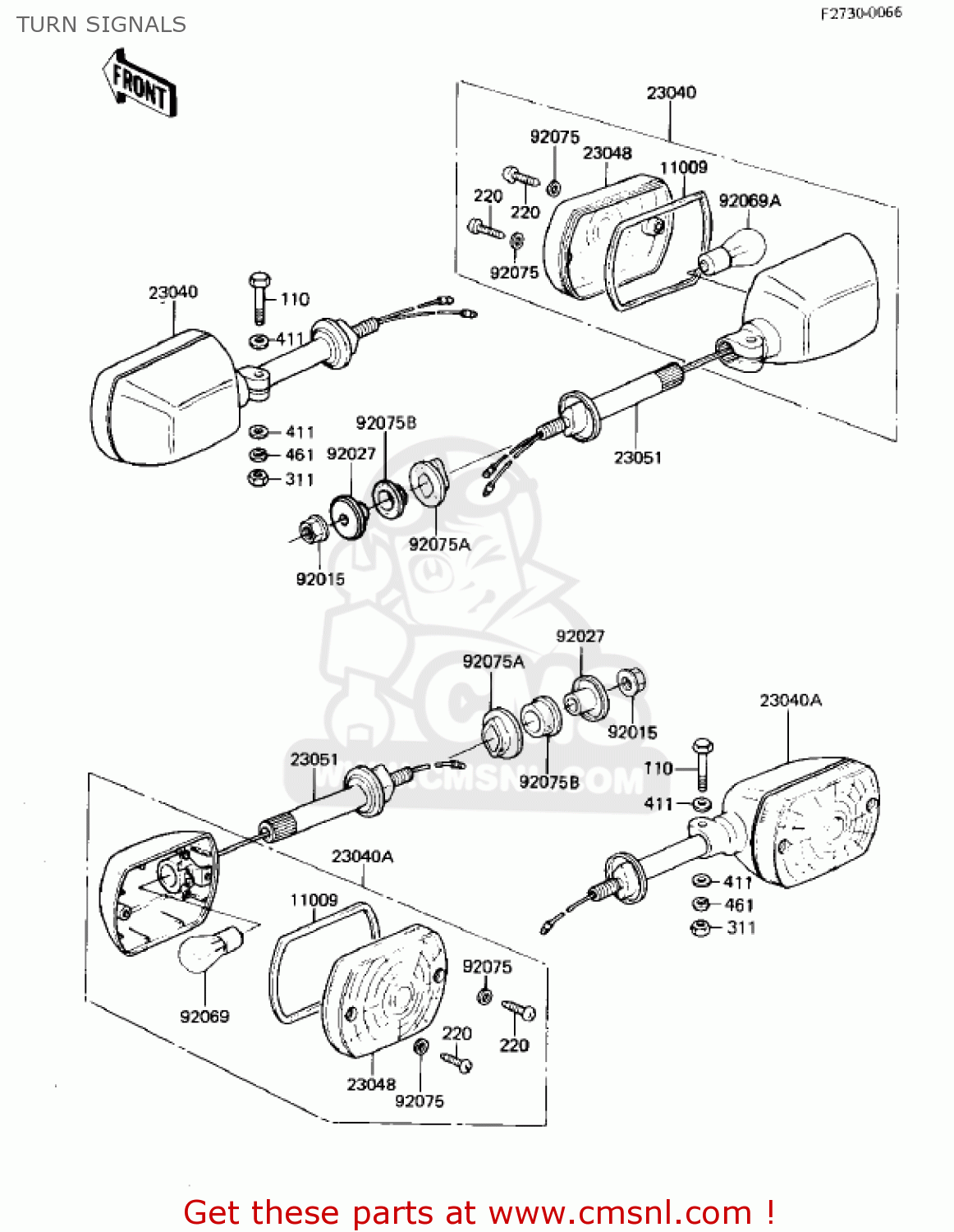 TURN SIGNALS KZ440G1 1982 USA CANADA