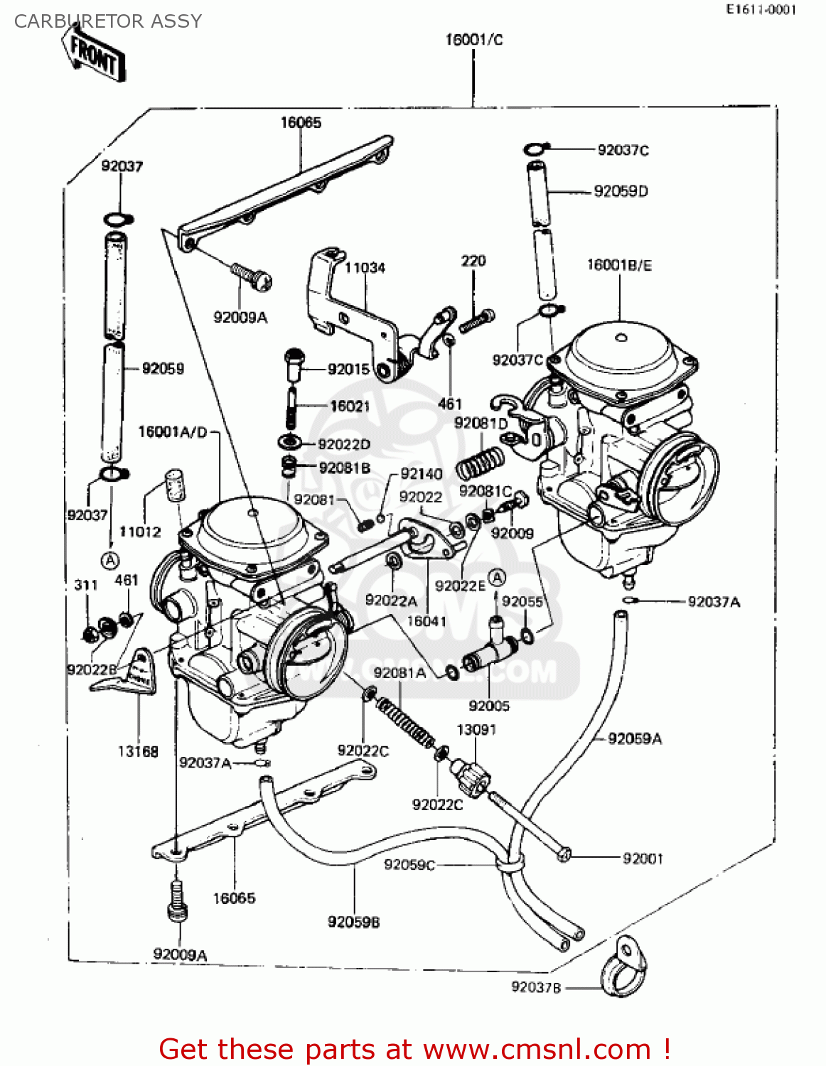 CARBURETOR ASSY KZ440G1 1982 USA CANADA