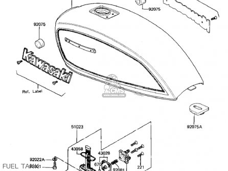 FUEL TANK - KZ440G1 1982 USA CANADA