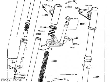 FRONT FORK - KZ440G1 1982 USA CANADA