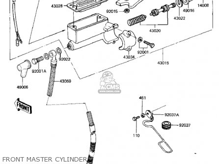 FRONT MASTER CYLINDER - KZ440G1 1982 USA CANADA