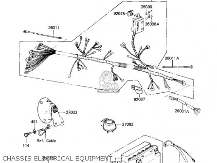 CHASSIS ELECTRICAL EQUIPMENT - KZ440G1 1982 USA CANADA
