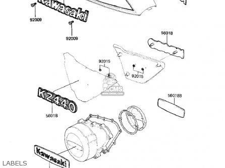LABELS - KZ440G1 1982 USA CANADA