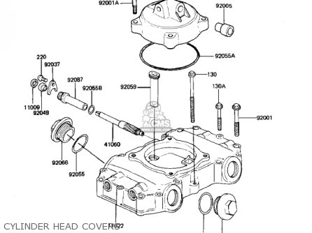 CYLINDER HEAD COVERS - KZ440G1 1982 USA CANADA
