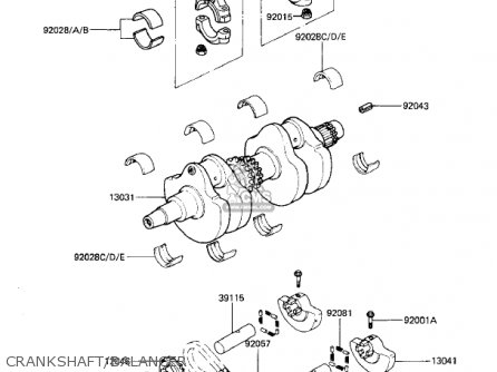 CRANKSHAFT/BALANCER - KZ440G1 1982 USA CANADA