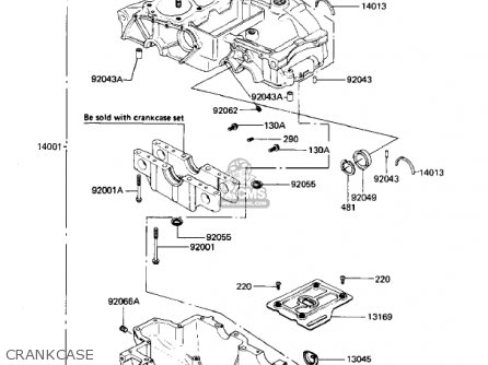 CRANKCASE - KZ440G1 1982 USA CANADA