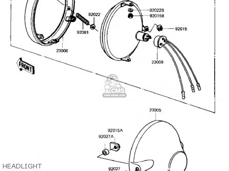 HEADLIGHT - KZ440G1 1982 USA CANADA