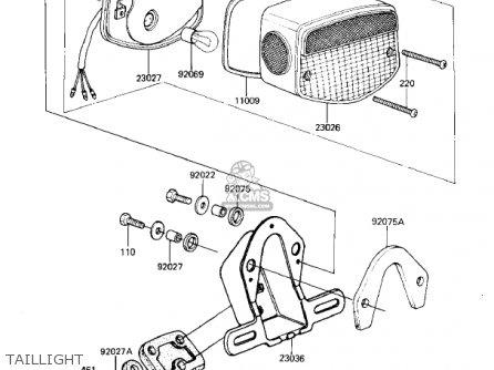 TAILLIGHT - KZ440G1 1982 USA CANADA