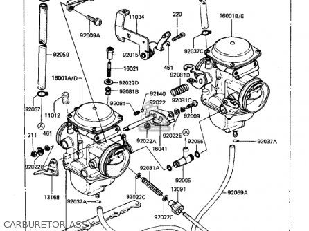 CARBURETOR ASSY - KZ440G1 1982 USA CANADA